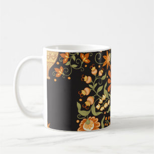 Mughal Fantasy: Retro Bloemenweelde Koffiemok