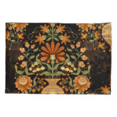 Mughal Fantasy: Retro Bloemenweelde Kussensloop (Achterkant)