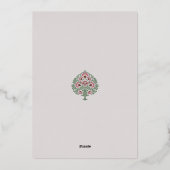 Mughal Floral Motif Folie Uitnodiging - (Achterkant)