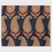 Mughal floral motif patroon op zee cadeaupapier (Vlak)