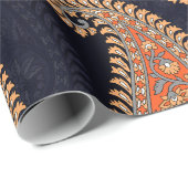 Mughal floral motif patroon op zee cadeaupapier (Rol Hoek)