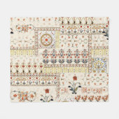 Mughal Floral Paisley: Etnische digitale elegantie Fleece Deken (Voorkant (Horizontaal))