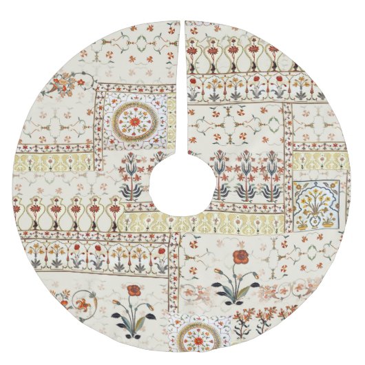 Mughal Floral Paisley: Etnische digitale elegantie Kerstboom Rok (Voorkant)