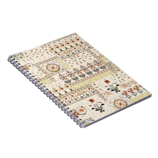 Mughal Floral Paisley: Etnische digitale elegantie Notitieboek (Rechterzijde)