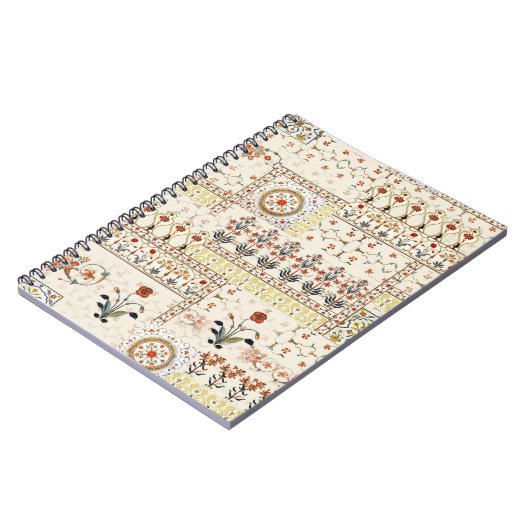 Mughal Floral Paisley: Etnische digitale elegantie Notitieboek (Linkerzijde)