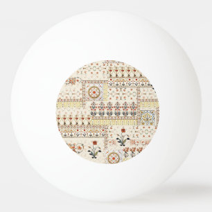 Mughal Floral Paisley: Etnische digitale elegantie Pingpongbal