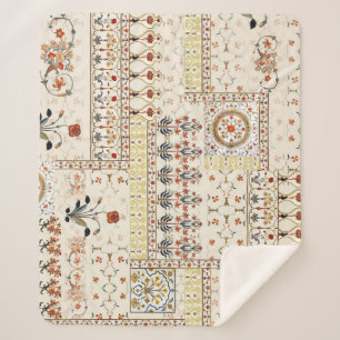 Mughal Floral Paisley: Etnische digitale elegantie Sherpa Deken