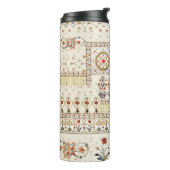Mughal Floral Paisley: Etnische digitale elegantie Thermosbeker (Gedraaid links)