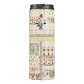 Mughal Floral Paisley: Etnische digitale elegantie Thermosbeker (Achterkant)