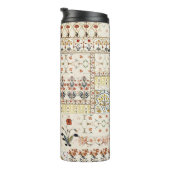 Mughal Floral Paisley: Etnische digitale elegantie Thermosbeker (Geroteerd rechts)