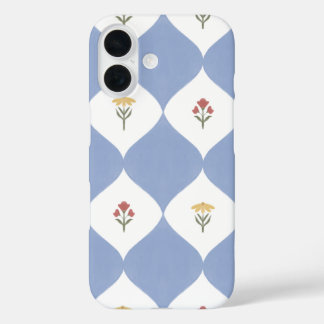 Mughal-geïnspireerd bloemenrooster iPhone 16 hoesje