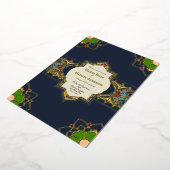 Mughal-geïnspireerde trouwuitnodiging met folie folie uitnodiging (Gedraaid)