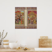 Mughal India Islam Islamitische Muslim Boho Art Poster (Keuken)