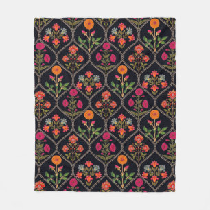 mughal motief Kani Kijk ornament patroon multi-col Fleece Deken