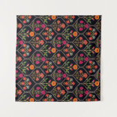 mughal motief Kani ornament patroon multi-colo Wandkleed (Voorkant (horizontaal))