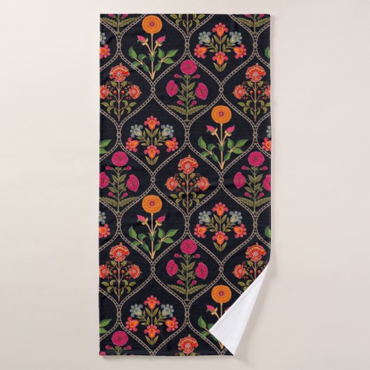 mughal motif Kani Look ornament pattern multi colo Badhanddoek (Badhanddoek)