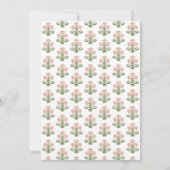 Mughal Natural Motif Indian Wedding Kaart (Achterkant)