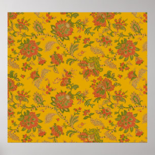 mughale kunstmotieven en grenzen digitale textiele poster