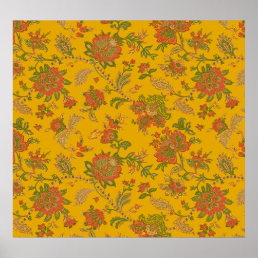 mughale kunstmotieven en grenzen digitale textiele poster (Voorkant)