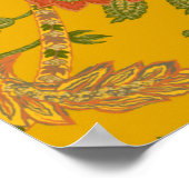 mughale kunstmotieven en grenzen digitale textiele poster (Hoek)