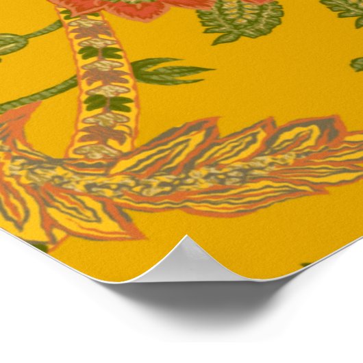 mughale kunstmotieven en grenzen digitale textiele poster (Hoek)