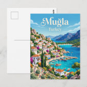 Muğla Turkije Briefkaart (Voorkant / Achterkant)