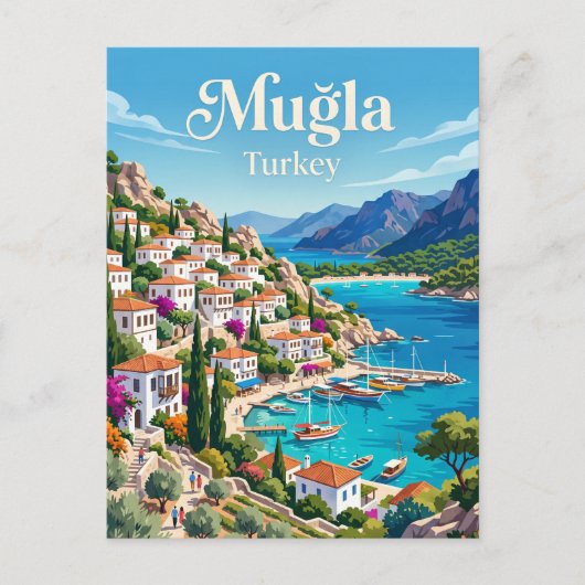 Muğla Turkije Briefkaart (Voorkant)