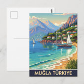  Mugla Turkije Reizen Briefkaart (Voorkant / Achterkant)