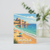  Mugla Turkije Reizen Briefkaart (Staand voorkant)