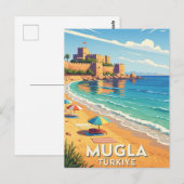  Mugla Turkije Reizen Briefkaart (Voorkant / Achterkant)