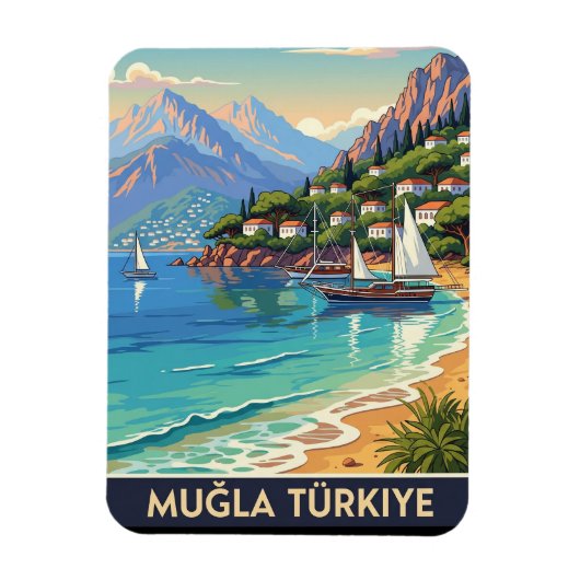  Mugla Turkije Reizen Magneet (Verticaal)