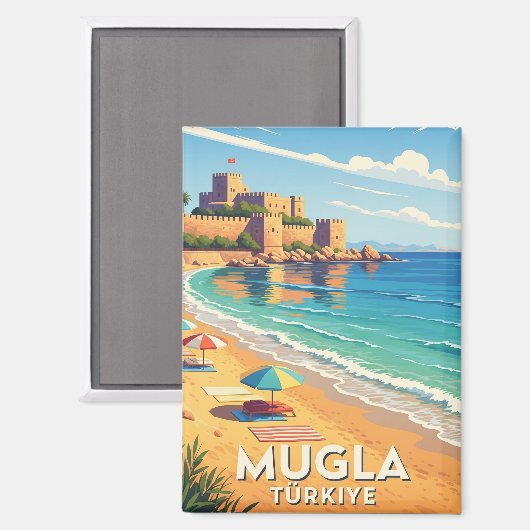  Mugla Turkije Reizen Magneet (Voorkant / Achterkant)