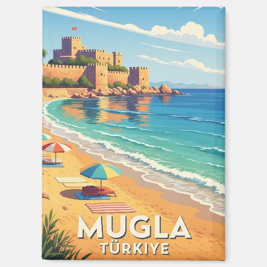  Mugla Turkije Reizen Magneet (Voorkant)
