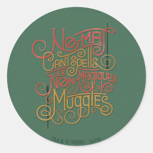 MUGLE™ gelokaliseerde vertalingen Grafisch Ronde Sticker (Voorkant)