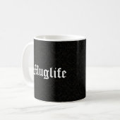 Muglife Funny Humor Thug Life Parodie  Zwart Koffiemok (Voorkant links)