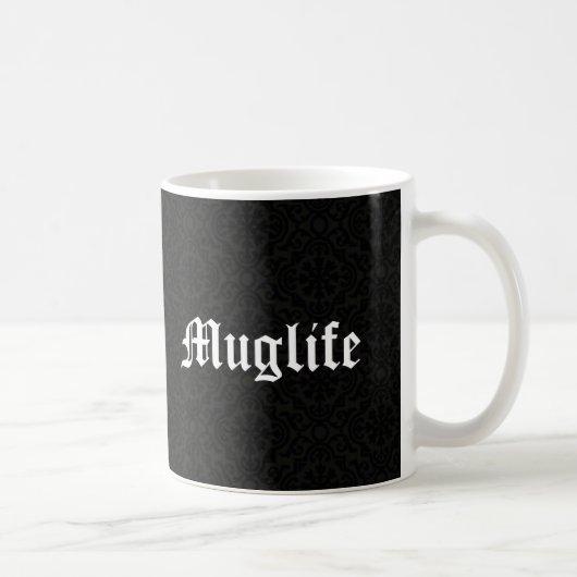 Muglife Funny Humor Thug Life Parodie  Zwart Koffiemok (Rechts)