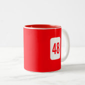 Mugs 4 All. Bold. Bright. Beautifully Minimal. Tweekleurige Koffiemok (Voorkant rechts)