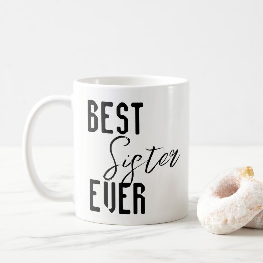 Mugs Best Sister Ever Koffiemok (Met donut)
