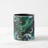 Mugs – Emerald Green Celestial Moon Phase Luxury  Mok (Midden)