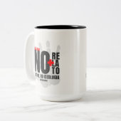Mugs for thinking and expressing yourself tweekleurige koffiemok (Voorkant links)