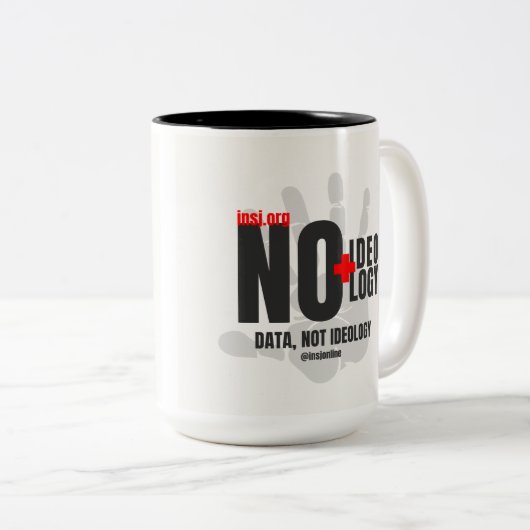 Mugs for thinking and expressing yourself tweekleurige koffiemok (Voorkant rechts)