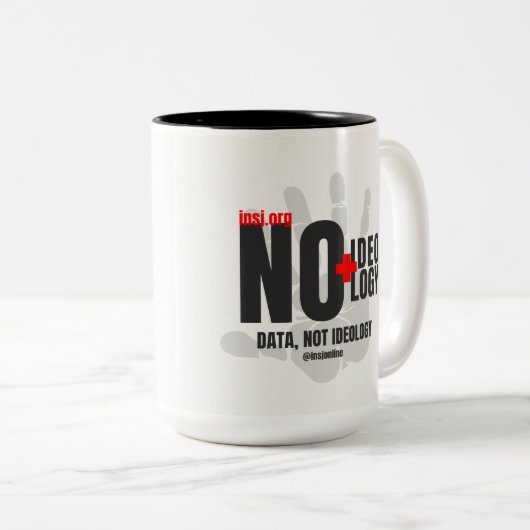 Mugs for thinking and expressing yourself tweekleurige koffiemok (Voorkant rechts)