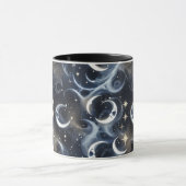 Mugs – Metallic Silver Celestial Moon Phase Luxury Mok (Midden)