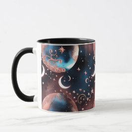 Mugs – Rose Gold Celestial Moon Phase Luxury Coffe Mok