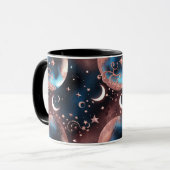 Mugs – Rose Gold Celestial Moon Phase Luxury Coffe Mok (Voorkant links)