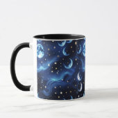 Mugs – Sapphire Blue Celestial Moon Phase Luxury Mok (Links)