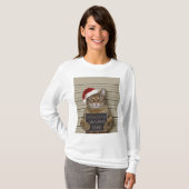 Mugshot Cat Christmas T-shirt (Voorkant volledig)