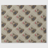 Mugshot Cat Kerstmis Cadeaupapier (Vlak)