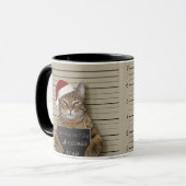 Mugshot Cat Kerstmis Mok (Voorkant links)
