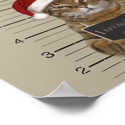 Mugshot Cat Kerstmis Poster (Hoek)